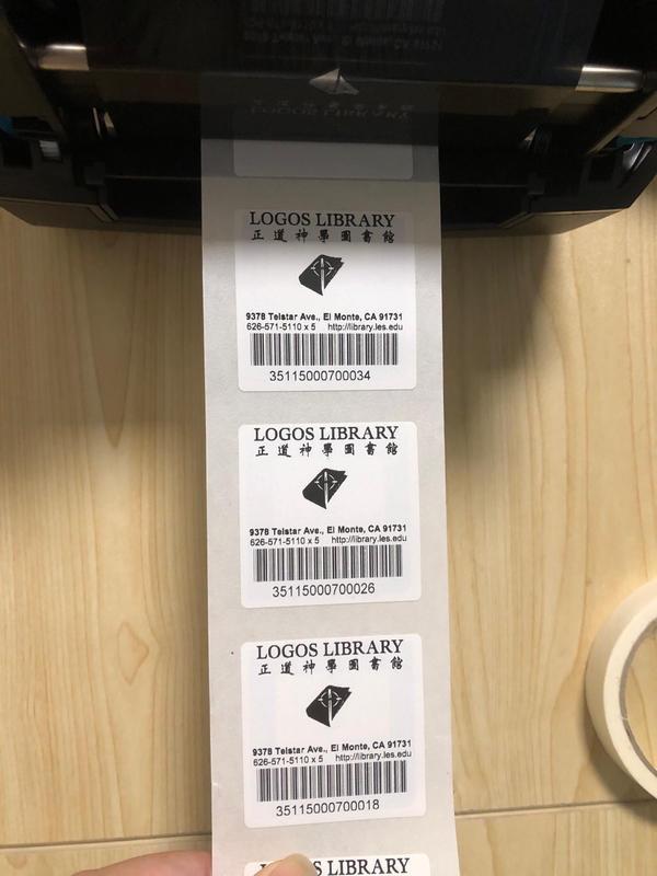 RFID label for library