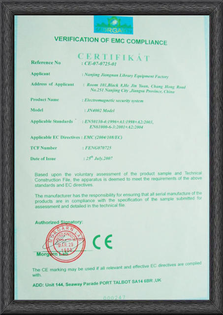 certificate about 3M Tattle Tape B2